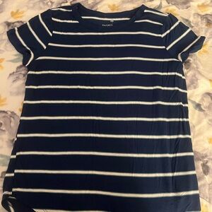 Navy Striped Women's Top